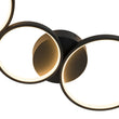 Load image into Gallery viewer, Farmhouze Light - Dimmable LED 4 - Light Black Circle Semi Flush Mount - Ceiling Light - Black -