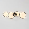 Load image into Gallery viewer, Farmhouze Light - Dimmable LED 4 - Light Black Circle Semi Flush Mount - Ceiling Light - Black -