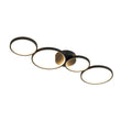 Load image into Gallery viewer, Farmhouze Light - Dimmable LED 4 - Light Black Circle Semi Flush Mount - Ceiling Light - Black -