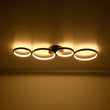 Load image into Gallery viewer, Farmhouze Light - Dimmable LED 4 - Light Black Circle Semi Flush Mount - Ceiling Light - Black -