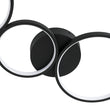 Load image into Gallery viewer, Farmhouze Light - Dimmable LED 4 - Light Black Circle Semi Flush Mount - Ceiling Light - Black -