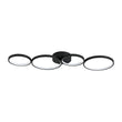 Load image into Gallery viewer, Farmhouze Light - Dimmable LED 4 - Light Black Circle Semi Flush Mount - Ceiling Light - Black -