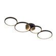 Load image into Gallery viewer, Farmhouze Light - Dimmable LED 4 - Light Black Circle Semi Flush Mount - Ceiling Light - Black -