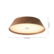 Load image into Gallery viewer, Farmhouze Light - Dimmable LED Rustic Wood Grain Round Ceiling Light - Ceiling Light - Walnut -