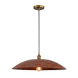 Load image into Gallery viewer, Farmhouze Light - Distressed Copper 1 - Light Oversized Iron Flat Dome Pendant - Chandelier - 23.6 in -