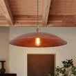 Load image into Gallery viewer, Farmhouze Light - Distressed Copper 1 - Light Oversized Iron Flat Dome Pendant - Chandelier - 23.6 in -