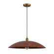 Load image into Gallery viewer, Farmhouze Light - Distressed Copper 1 - Light Oversized Iron Flat Dome Pendant - Chandelier - 23.6 in -