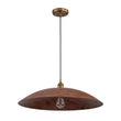 Load image into Gallery viewer, Farmhouze Light - Distressed Copper 1 - Light Oversized Iron Flat Dome Pendant - Chandelier - 23.6 in -