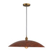 Load image into Gallery viewer, Farmhouze Light - Distressed Copper 1 - Light Oversized Iron Flat Dome Pendant - Chandelier - 23.6 in -