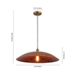 Load image into Gallery viewer, Farmhouze Light - Distressed Copper 1 - Light Oversized Iron Flat Dome Pendant - Chandelier - 23.6 in -