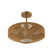 Load image into Gallery viewer, Farmhouze Light - Farmhouse 1 - light Woven Hemp Rope Semi Flush Mount - Ceiling Light - Brown -