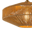Load image into Gallery viewer, Farmhouze Light - Farmhouse 1 - light Woven Hemp Rope Semi Flush Mount - Ceiling Light - Brown -