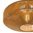 Load image into Gallery viewer, Farmhouze Light - Farmhouse 1 - light Woven Hemp Rope Semi Flush Mount - Ceiling Light - Brown -