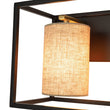 Load image into Gallery viewer, Farmhouze Light - Farmhouse 3 - Light Cage Linen Vanity Wall Lamp - Chandelier - Black -