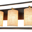 Load image into Gallery viewer, Farmhouze Light - Farmhouse 3 - Light Cage Linen Vanity Wall Lamp - Chandelier - Black -