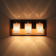 Load image into Gallery viewer, Farmhouze Light - Farmhouse 3 - Light Cage Linen Vanity Wall Lamp - Chandelier - Black -
