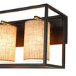 Load image into Gallery viewer, Farmhouze Light - Farmhouse 3 - Light Cage Linen Vanity Wall Lamp - Chandelier - Black -
