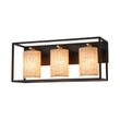 Load image into Gallery viewer, Farmhouze Light - Farmhouse 3 - Light Cage Linen Vanity Wall Lamp - Chandelier - Black -