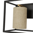 Load image into Gallery viewer, Farmhouze Light - Farmhouse 3 - Light Cage Linen Vanity Wall Lamp - Chandelier - Black -