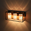 Load image into Gallery viewer, Farmhouze Light - Farmhouse 3 - Light Cage Linen Vanity Wall Lamp - Chandelier - Black -