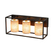 Load image into Gallery viewer, Farmhouze Light - Farmhouse 3 - Light Cage Linen Vanity Wall Lamp - Chandelier - Black -