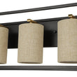 Load image into Gallery viewer, Farmhouze Light - Farmhouse 3 - Light Cage Linen Vanity Wall Lamp - Chandelier - Black -