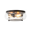 Load image into Gallery viewer, Farmhouze Light - Farmhouse 3 - Light Clear Ribbed Glass Round Ceiling Light - Ceiling Light - Oil - Rubbed Bronze -