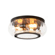 Load image into Gallery viewer, Farmhouze Light - Farmhouse 3 - Light Clear Ribbed Glass Round Ceiling Light - Ceiling Light - Oil - Rubbed Bronze -