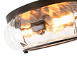 Load image into Gallery viewer, Farmhouze Light - Farmhouse 3 - Light Clear Ribbed Glass Round Ceiling Light - Ceiling Light - Oil - Rubbed Bronze -
