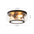 Load image into Gallery viewer, Farmhouze Light - Farmhouse 3 - Light Clear Ribbed Glass Round Ceiling Light - Ceiling Light - Oil - Rubbed Bronze -