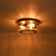 Load image into Gallery viewer, Farmhouze Light - Farmhouse 3 - Light Clear Ribbed Glass Round Ceiling Light - Ceiling Light - Oil - Rubbed Bronze -