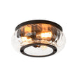 Load image into Gallery viewer, Farmhouze Light - Farmhouse 3 - Light Clear Ribbed Glass Round Ceiling Light - Ceiling Light - Oil - Rubbed Bronze -