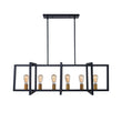 Load image into Gallery viewer, Farmhouze Light - Farmhouse 6 - Light Rectangle Kitchen Island Linear Chandelier - Chandelier - Black -