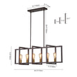 Load image into Gallery viewer, Farmhouze Light - Farmhouse 6 - Light Rectangle Kitchen Island Linear Chandelier - Chandelier - Black -