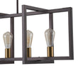 Load image into Gallery viewer, Farmhouze Light - Farmhouse 6 - Light Rectangle Kitchen Island Linear Chandelier - Chandelier - Black -