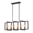 Load image into Gallery viewer, Farmhouze Light - Farmhouse 6 - Light Rectangle Kitchen Island Linear Chandelier - Chandelier - Black -
