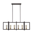 Load image into Gallery viewer, Farmhouze Light - Farmhouse 6 - Light Rectangle Kitchen Island Linear Chandelier - Chandelier - Black -