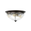 Load image into Gallery viewer, Farmhouze Light - Farmhouse Clear Ribbed Glass Flush Mount Ceiling Light - Ceiling Light - Oil Rubbed Bronze -