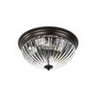 Load image into Gallery viewer, Farmhouze Light - Farmhouse Clear Ribbed Glass Flush Mount Ceiling Light - Ceiling Light - Oil Rubbed Bronze -