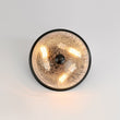 Load image into Gallery viewer, Farmhouze Light - Farmhouse Cracked Textured Glass Round Flush Mount Light - Ceiling Light - Black -