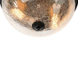 Load image into Gallery viewer, Farmhouze Light - Farmhouse Cracked Textured Glass Round Flush Mount Light - Ceiling Light - Black -