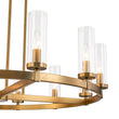 Load image into Gallery viewer, Farmhouze Light-Farmhouse Cylinder Shade Large 12-Light Ring Chandelier-Chandelier-Brass-
