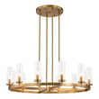 Load image into Gallery viewer, Farmhouze Light-Farmhouse Cylinder Shade Large 12-Light Ring Chandelier-Chandelier-Brass-