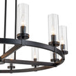Load image into Gallery viewer, Farmhouze Light-Farmhouse Cylinder Shade Large 12-Light Ring Chandelier-Chandelier-Brass-