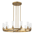 Load image into Gallery viewer, Farmhouze Light-Farmhouse Cylinder Shade Large 12-Light Ring Chandelier-Chandelier-Brass-
