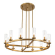 Load image into Gallery viewer, Farmhouze Light-Farmhouse Cylinder Shade Large 12-Light Ring Chandelier-Chandelier-Brass-