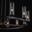 Load image into Gallery viewer, Farmhouze Light-Farmhouse Cylinder Shade Large 12-Light Ring Chandelier-Chandelier-Brass-