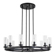 Load image into Gallery viewer, Farmhouze Light-Farmhouse Cylinder Shade Large 12-Light Ring Chandelier-Chandelier-Brass-