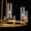 Load image into Gallery viewer, Farmhouze Light-Farmhouse Cylinder Shade Large 12-Light Ring Chandelier-Chandelier-Brass-