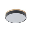 Load image into Gallery viewer, Farmhouze Light - Farmhouse Dimmable Wooden Round Flush Mount Ceiling Light - Ceiling Light - Black - 11 in -